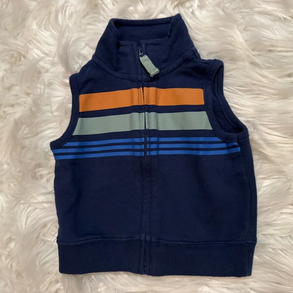 Carter’s‎ 3pc Baby Boys 3M Navy Gray Vest Bodysuit Pants Outfit Set